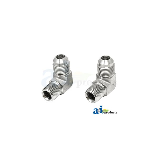 Male JIC 90 Degree X Male NPT Adapter, 2 pack 3.75 x4 x2